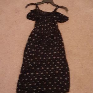 Strapless black dress